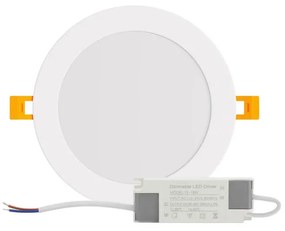 Pannello LED Rotondo 15W 1.500lm Foro Ø155-160mm Osram LED Dimmerabile Colore Bianco Caldo 3.000K
