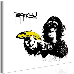 Quadro Banksy Monkey with Banana (1 Part) Wide