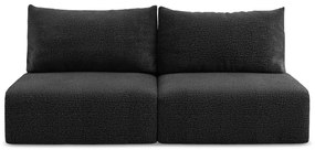 Divano nero allungabile/con contenitore 216 cm Kalena – Makamii