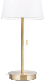 Orion LA 4-1205/1 - Lampada da tavolo con porta USB LUDWIG 1xE27/40W/230V bianco/oro