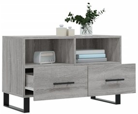 Mobile porta tv grigio sonoma 80x36x50 cm in legno multistrato