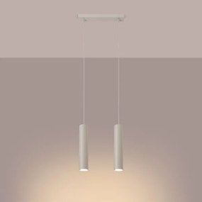 Sollux SL.1480 - Lampadario a sospensione con filo LAGOS 2xGU10/10W/230V color crema