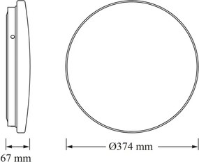 Osram - Plafoniera LED da bagno CEILING ROUND LED/24W/230V Ø 37 cm IP44 bianco
