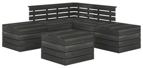 Set divani da giardino su pallet 6 pz