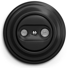 Kliklap - Presa passante TV+R in stile retrò con cornice nera