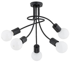 Lampadario a soffitto PLENA 5xE27/15W/230V nero