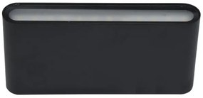 Ecolite ZFP12-CR - Applique a LED da esterno BRICK 2xLED/6W/230V IP65 nero