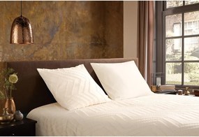 Set lenzuola letto matrimoniale in microfibra crema 200x220 cm Pure Zigzag - Good Morning
