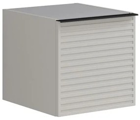 Struttura semi colonna da bagno Pixel 1 anta laccato opaco grigio pastello L 40 x H 40 x P 45.5 cm
