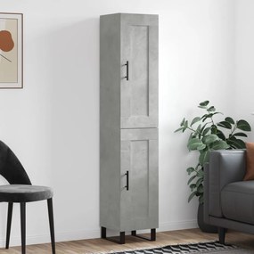 Credenza Grigio Cemento 34,5x34x180 Cm İn Legno Multistrato /