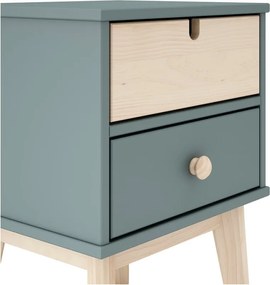 Comodino per bambini verde polveroso Estefania – Marckeric