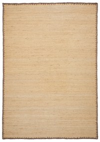 Kave Home - Tappeto Sorina in juta naturale con bordo marrone 200 x 300 cm