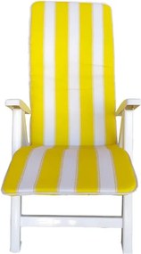 Cuscino imbottito pieghevole copri sdraio sedia 50x154 con bordino GIALLO