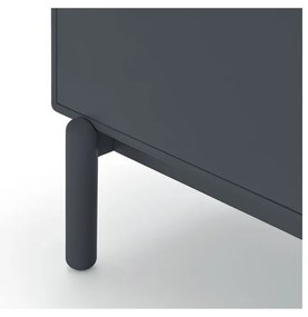 Cassettiera bassa grigio scuro 137x76 cm Corvo - Teulat