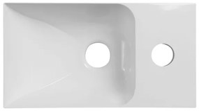 Sapho - Lavabo sospeso PICCOLINO 30x17 cm destro/marmo ricomposto/bianco