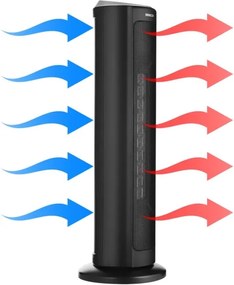 Sencor - Ventilatore con elemento riscaldante ceramico 1300/2200W/230V nero + telecomando