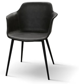 Sedia con braccioli Elly imbottita in Ecopelle