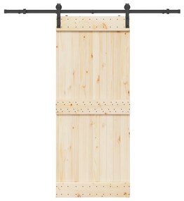 Kit Di Binari Per Porte Scorrevoli 183 Cm Acciaio Nero /
