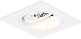 Faretto a incasso quadrato bianco orientabile - Chuck 70