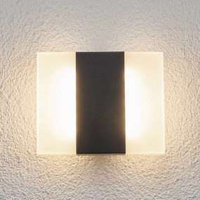 Lindby Applique da esterno a LED Börje quadrata