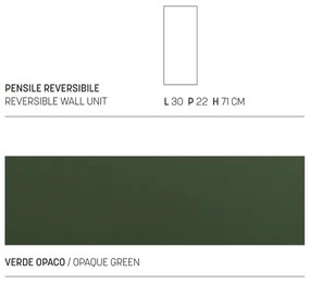 Pensile sospeso reversibile 30 x 71 cm GIGLIO Verde Opaco