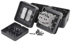 Interruttore alternante con presa 250V/16A IP55