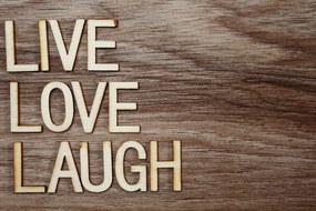Stampa su tela – Con parole - Live Love Laugh