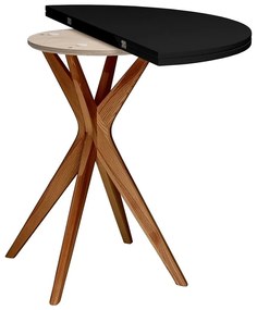 Tavolo da pranzo rotondo allungabile con estensione 45x90 cm Jubi – Ragaba