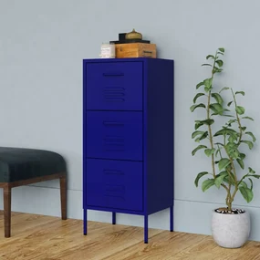 Armadietto blu marino 42,5x35x101,5 cm in acciaio