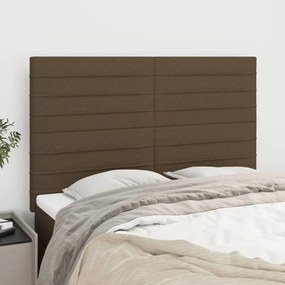 Testiere 4 Pz Marrone Scuro 72x5x78/88 Cm İn Tessuto /