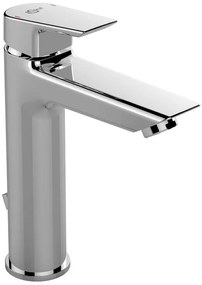 Rubinetto per lavabo a canna media getto laminare cristallino Ceramix cromo lucido