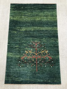 Loribaft Tappeto 80x130 Verde (Iran) Annodato A Mano