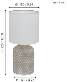 Eglo 97774 - Lampada da tavolo BELLARIVA 1xE14/40W/230V
