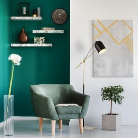 Searchlight EU60881BK - Lampada con piedistallo ODYSSEY 1xE27/7W/230V nero