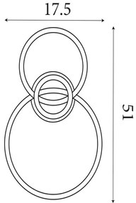 Searchlight 62793BK - Plafoniera a LED dimmerabile TRIPLE LED/25W/230V