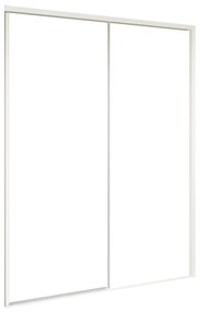 Porta doccia H 200cm, Sp. 8 mm in vetro vetro senza finitura / trasparente profilo bianco