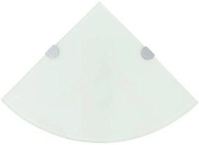 Scaffale Angolare Con Supporto İn Cristallo Vetro Chiaro 25x25 Cm /