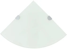 Scaffale Angolare Con Supporto İn Cristallo Vetro Chiaro 25x25 Cm /