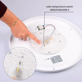 Globo 41764-24 - Plafoniera LED BRUNO LED/24W/230V 437mm 3000/4500/6000K