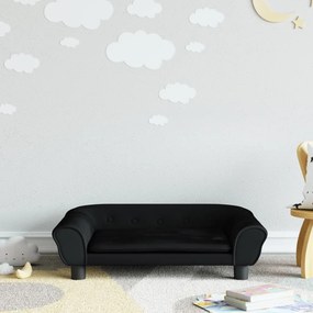 Divano Per Bambini Nero 70x45x26 Cm İn Velluto /