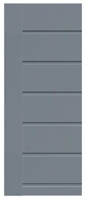 Pannello per porta d'ingresso P076 pellicolato pvc grigio L 92  x H 210.5 cm, Sp 6 mm apertura destra