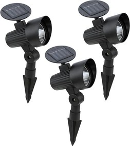 Eglo 48504 - set da 3 lampade solari a LED GIONATA LED/200 mAh IP44 nero