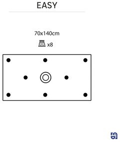 Piatto doccia SENSEA in resina EASY bianco L 70 x L 140 x H 3.2 cm lucido