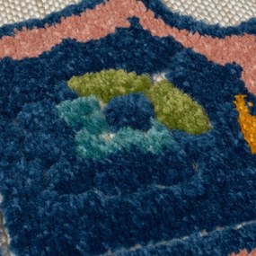 Tappeto blu per esterni 120x170 cm Beach Floral - Flair Rugs