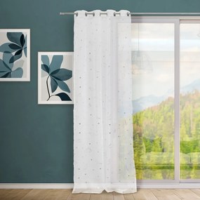 Tenda sottile bianca/argentata 140x260 cm Dinos – Casa Selección