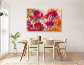 Quadro su tela – Natura morta floreale dipinta