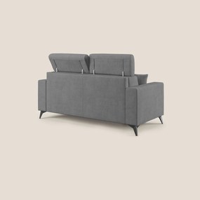 Pegaso divano letto con poggiatesta reclinabili e rivestimento T02 grigio