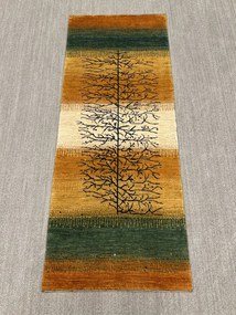 Loribaft Tappeto persiano 210 x 80 Verde (Iran) Annodato A Mano