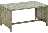 Tavolino da Caff Beige 70x40x38 cm in Polyrattan cod 8788