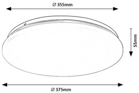 Rabalux 71106 - Plafoniera LED VENDEL LED/24W/230V 4000K 37 cm